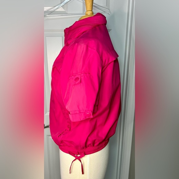 Motherhood Maternity Pink Utility Shortsleeved Windbreaker Jacket in Pink - NWT - Picture 4 of 6